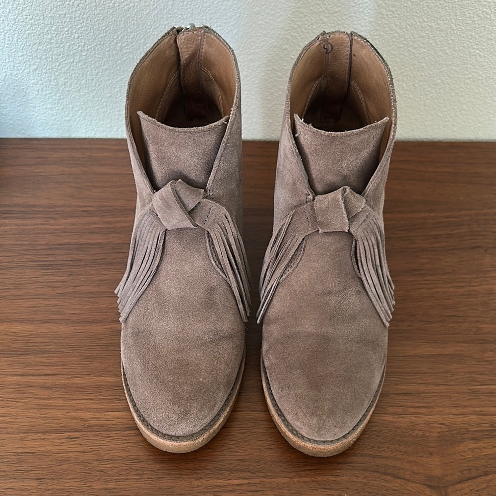 Ugg Suede Fringe Ankle Boots